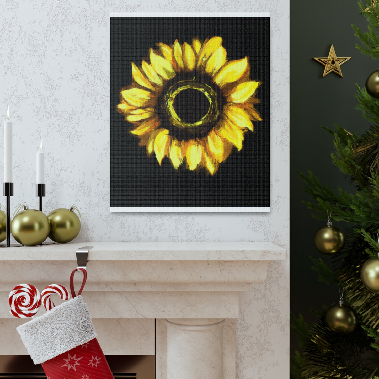 Sunflower Sparkle Glow. - Canvas