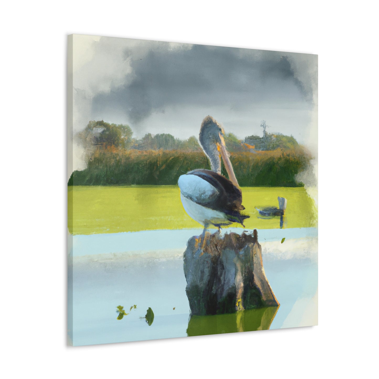 Aquatic Pelican Dream. - Canvas