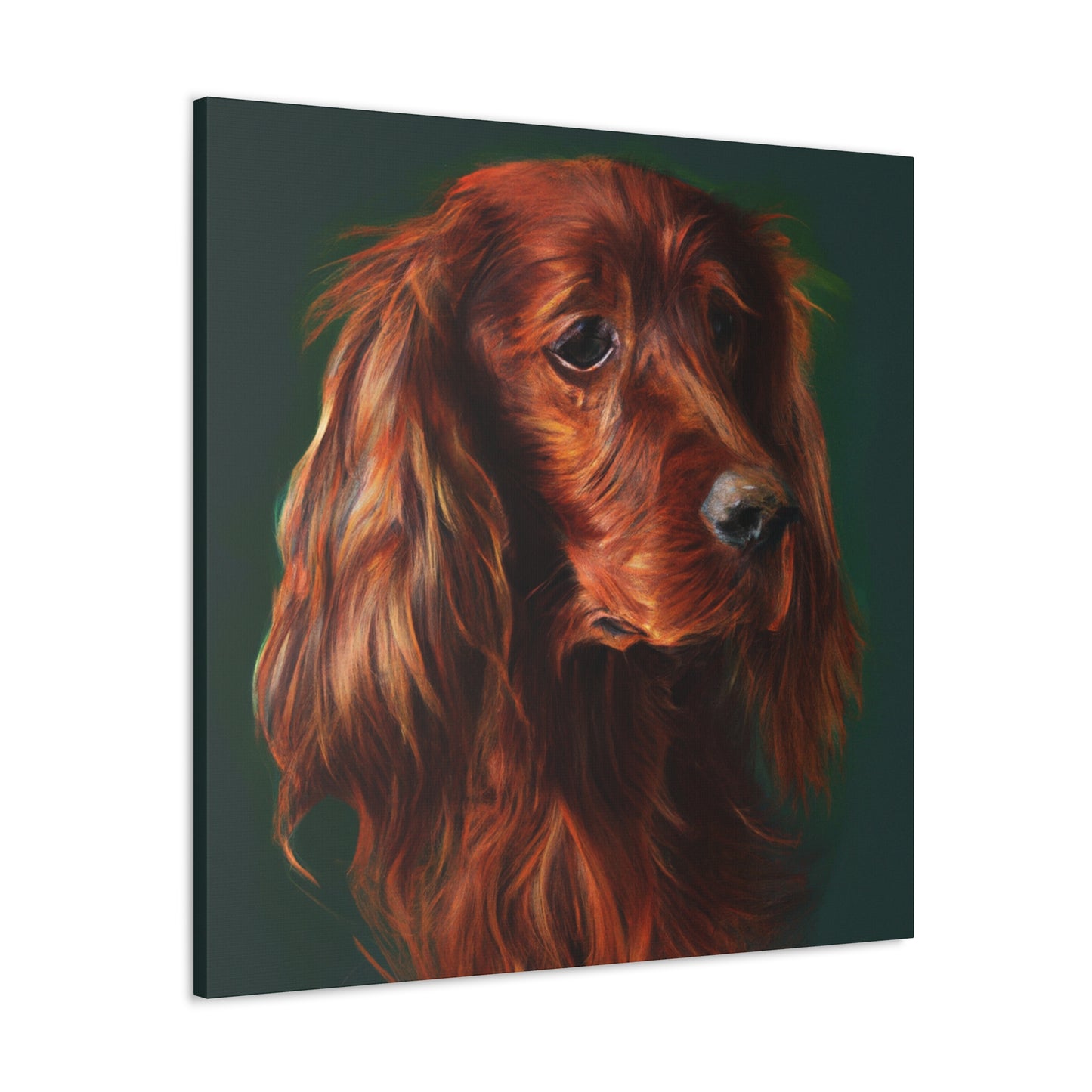 Vibrant Emerald Setter - Canvas