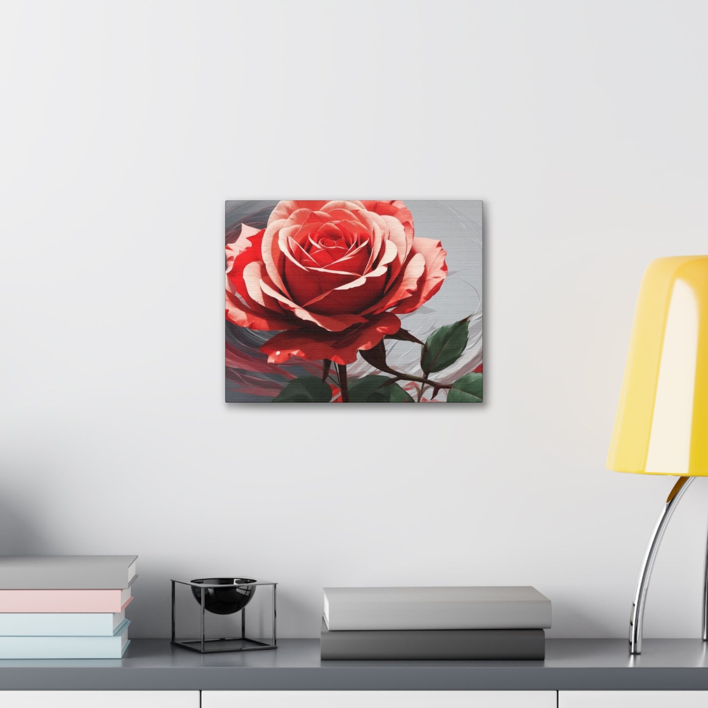 Red Rose Splendor - Canvas