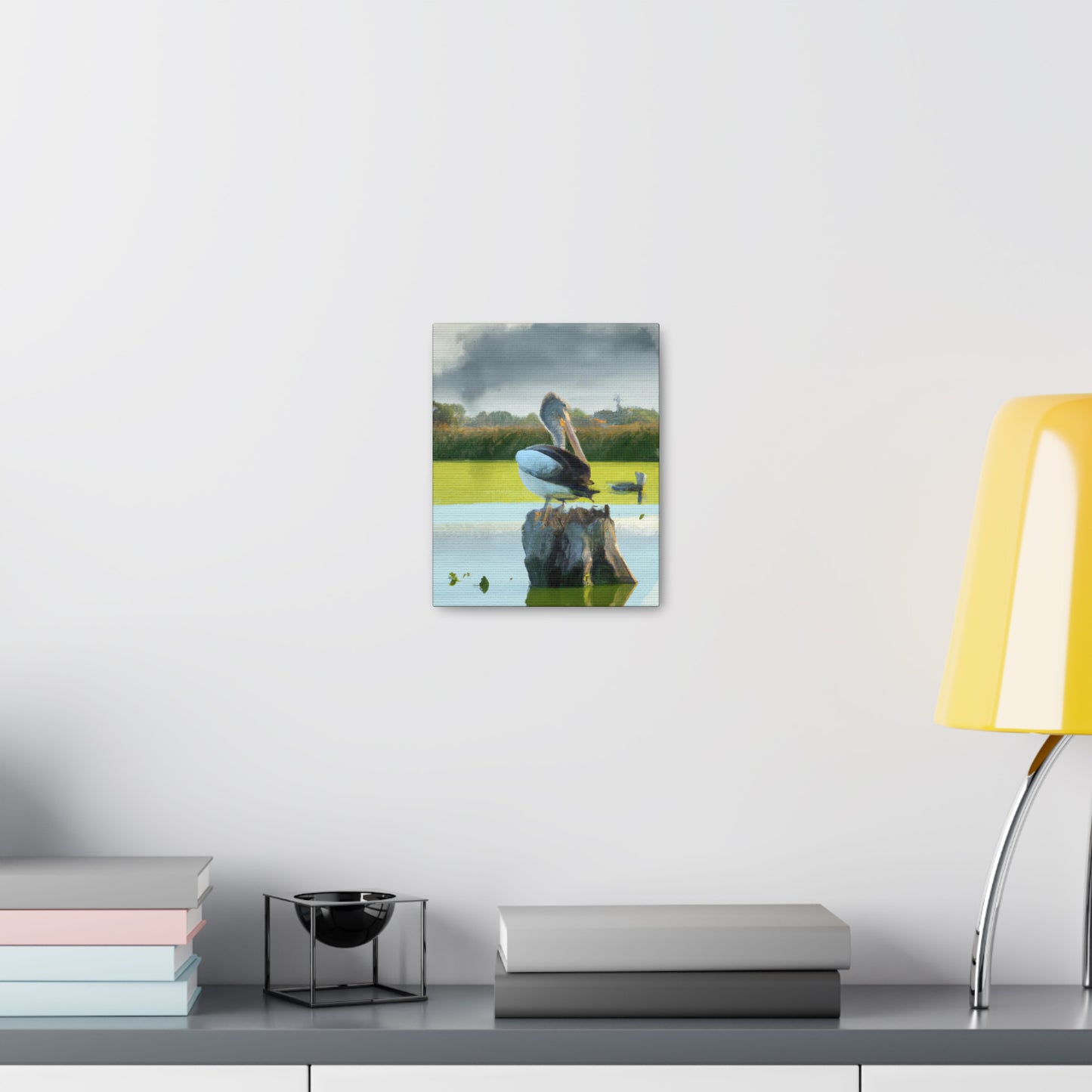 Aquatic Pelican Dream. - Canvas