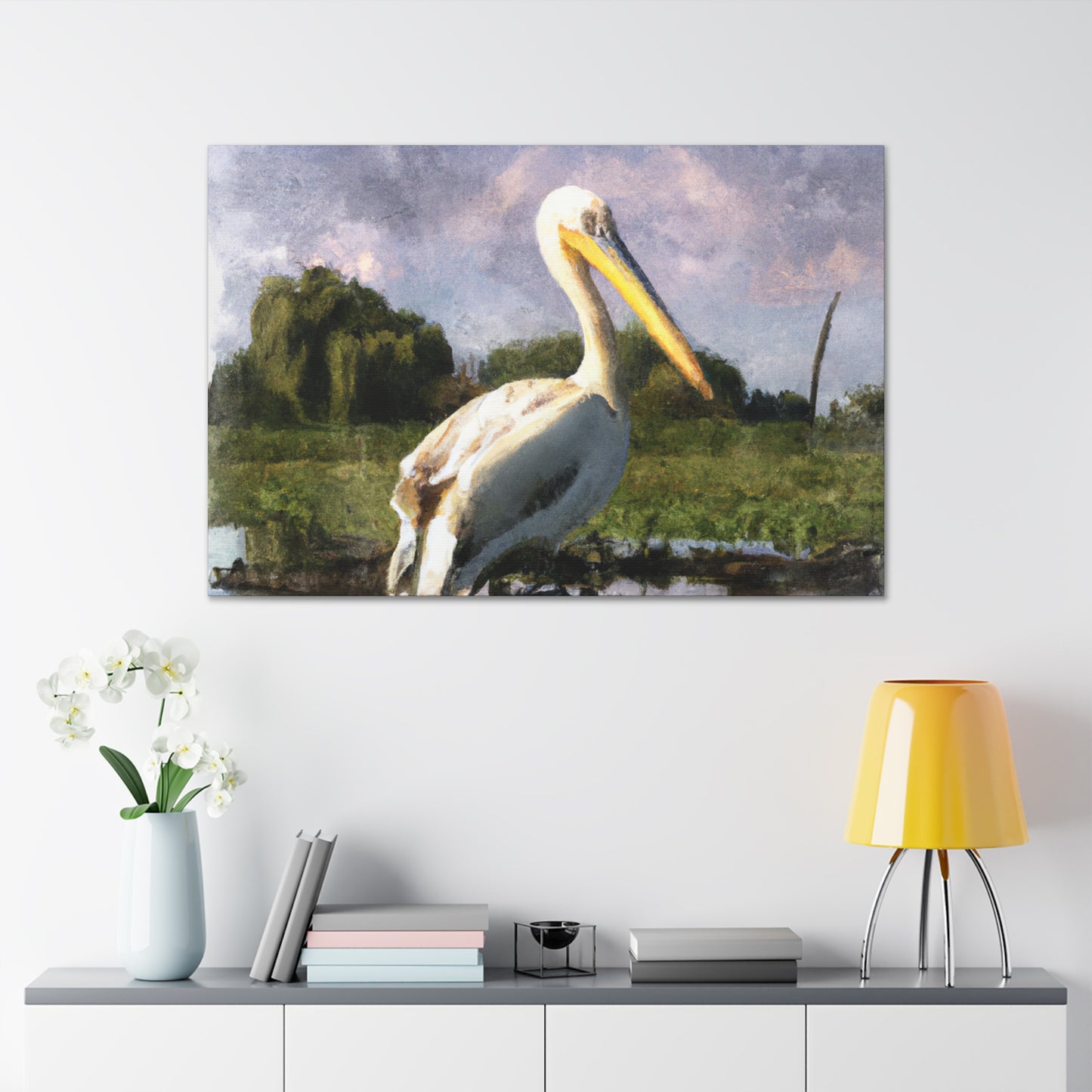 Marshy Pelican Dream - Canvas