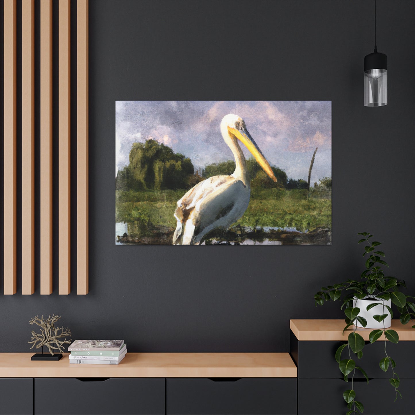 Marshy Pelican Dream - Canvas