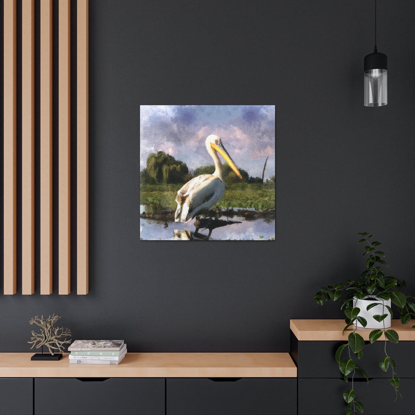 Marshy Pelican Dream - Canvas