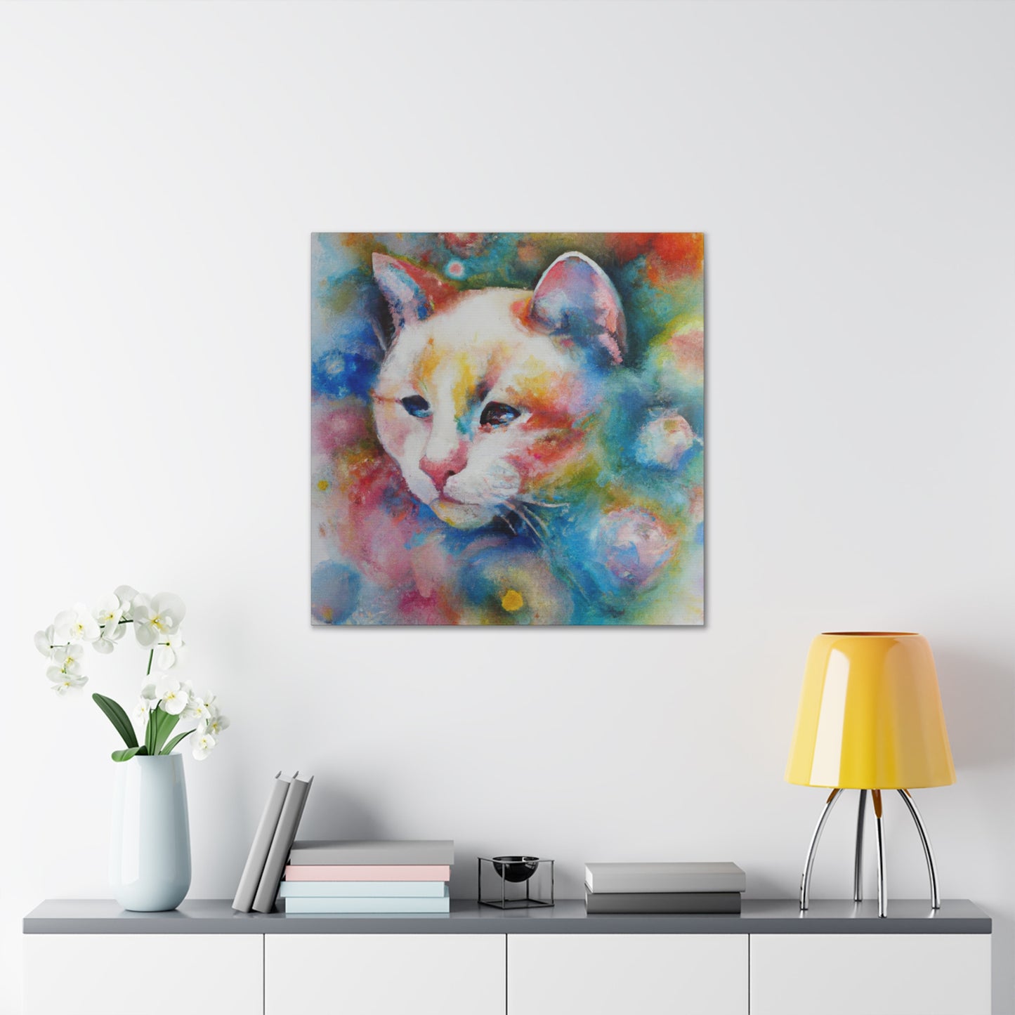 Flowered Feline - Canvas