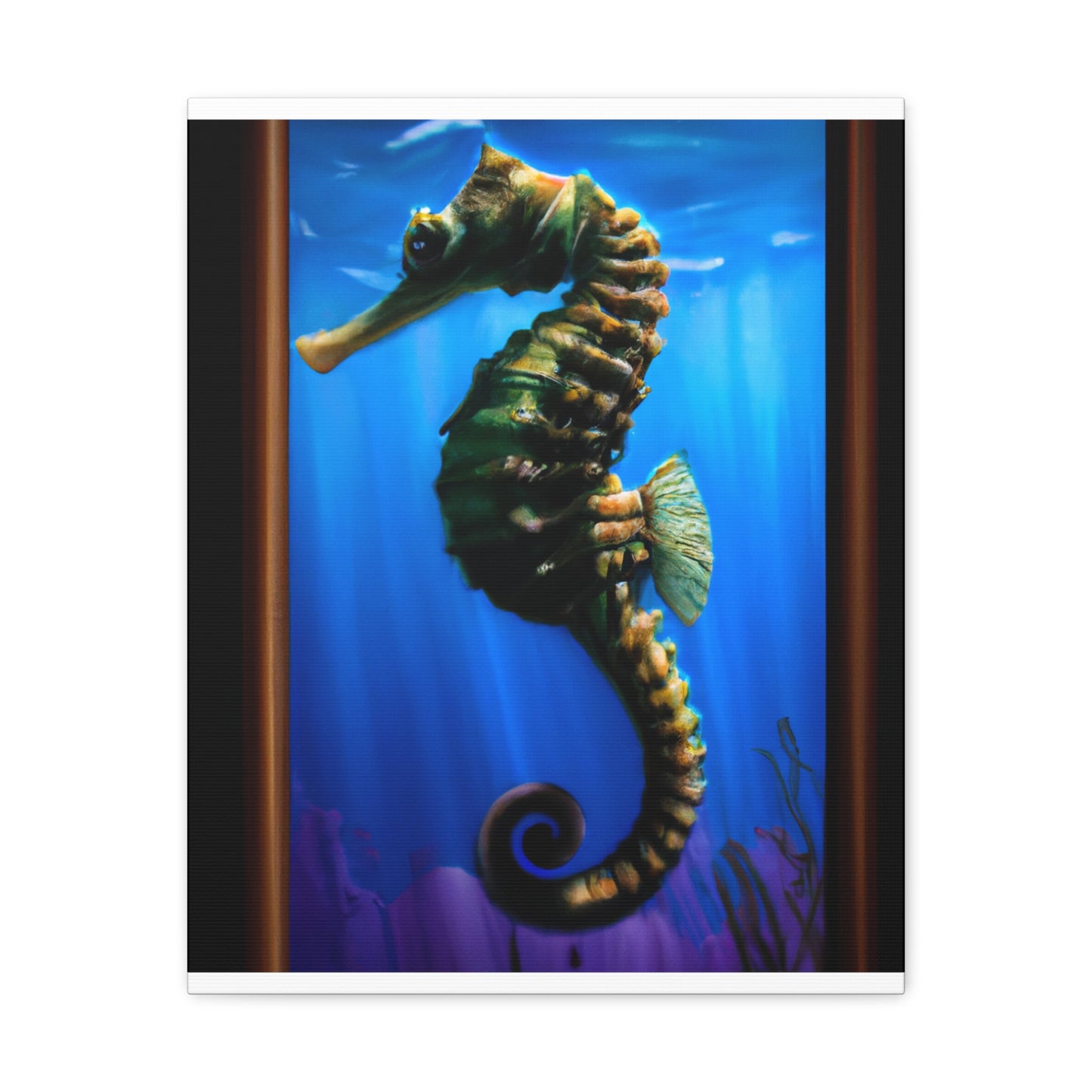 Ocean Seahorse Glint - Canvas