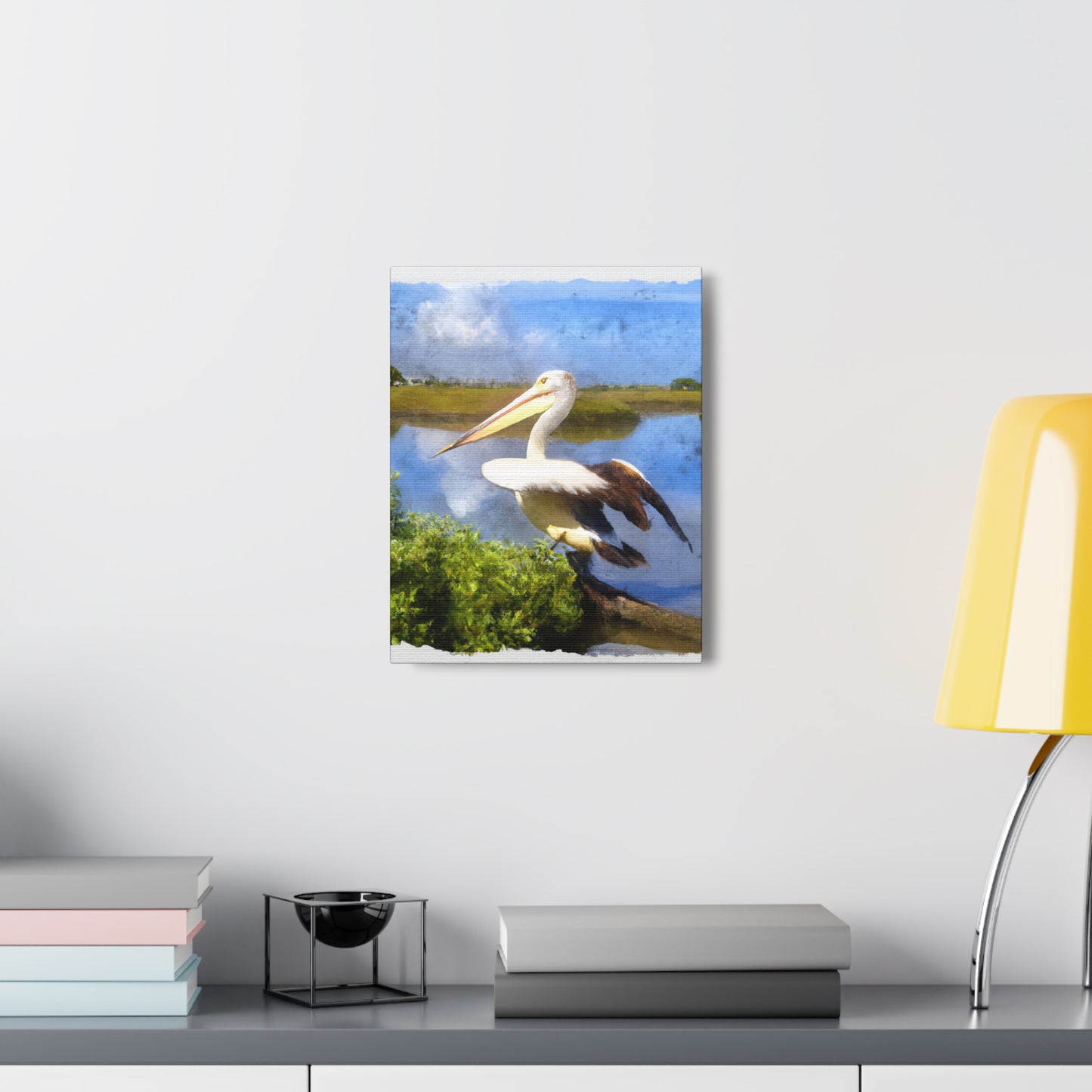 Mystic Marsh Pelican - Canvas