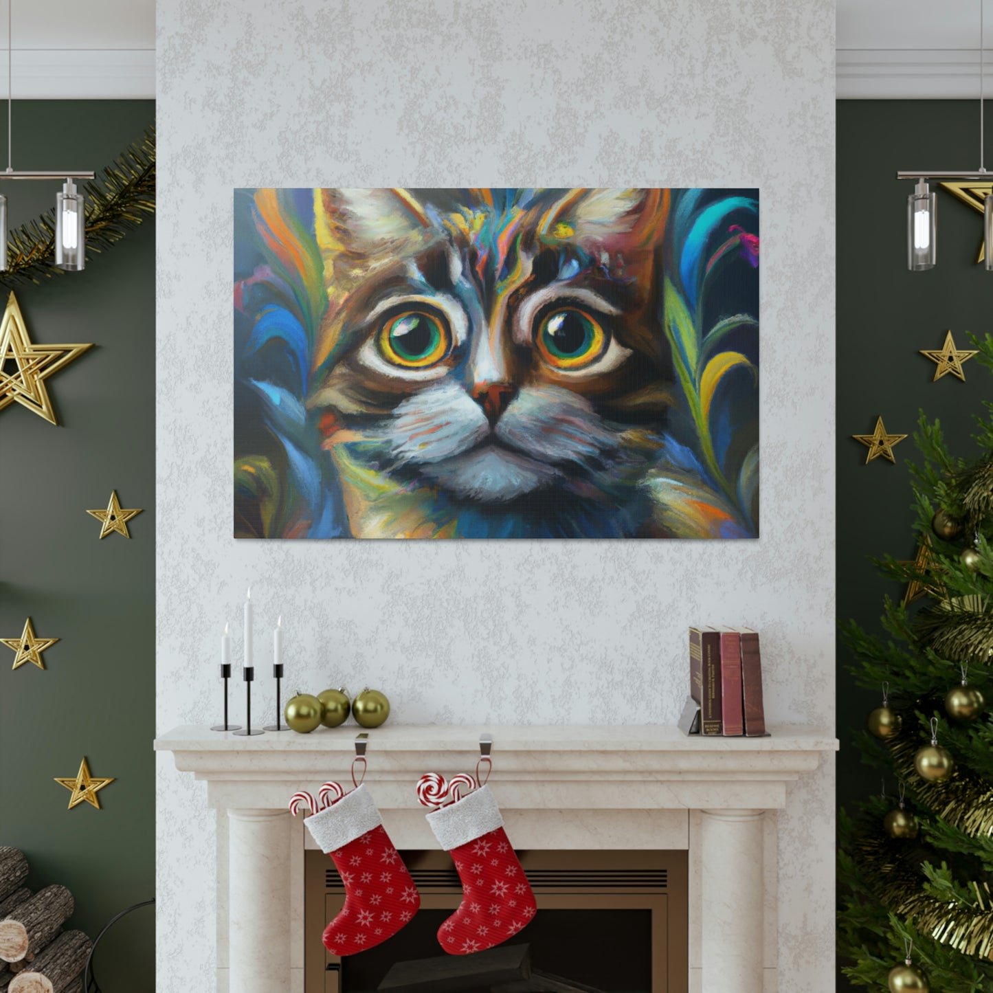 Rainbow Whiskers. - Canvas