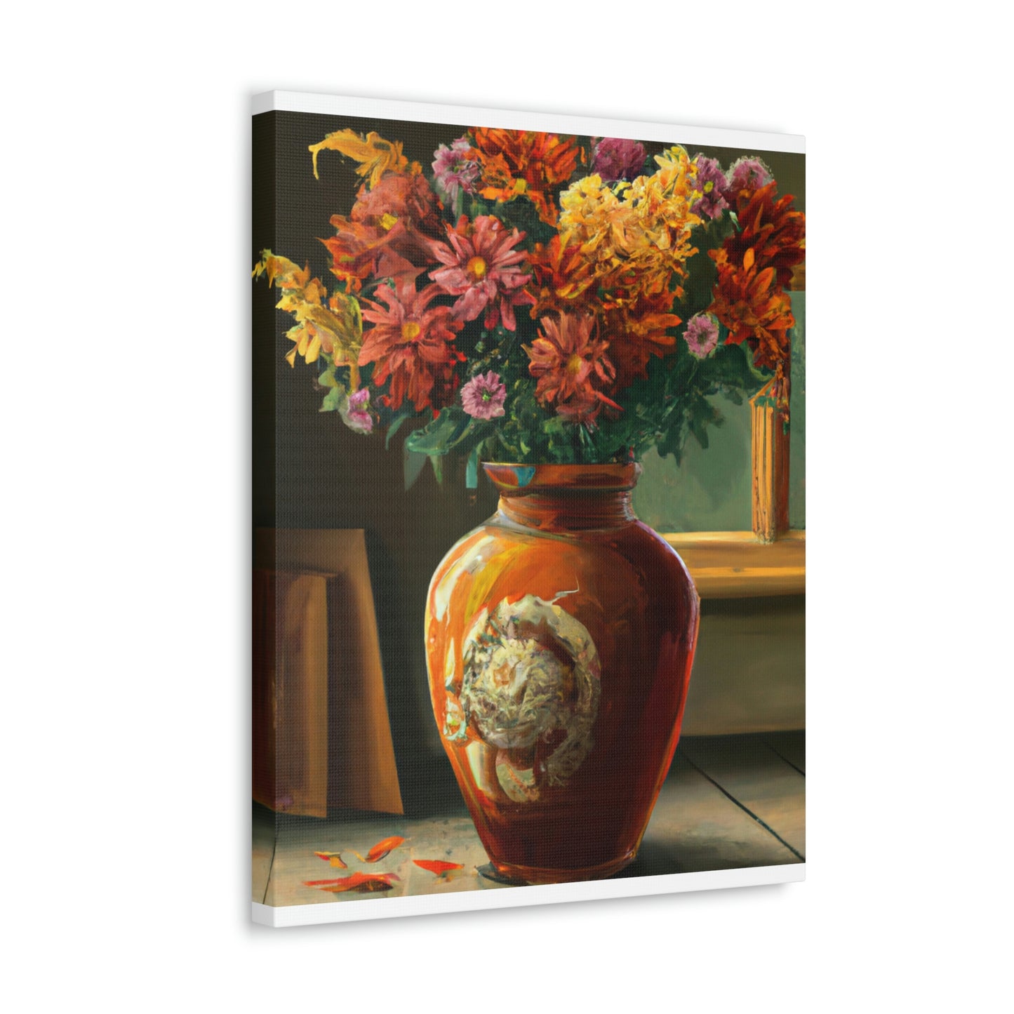 Vaseful of Blooms. - Canvas