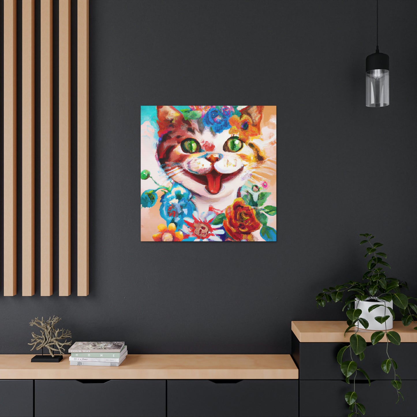 Feline Florals - Canvas