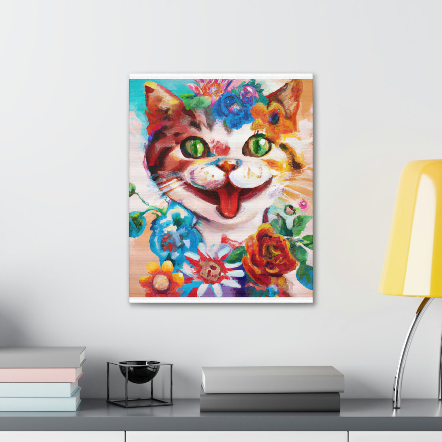 Feline Florals - Canvas
