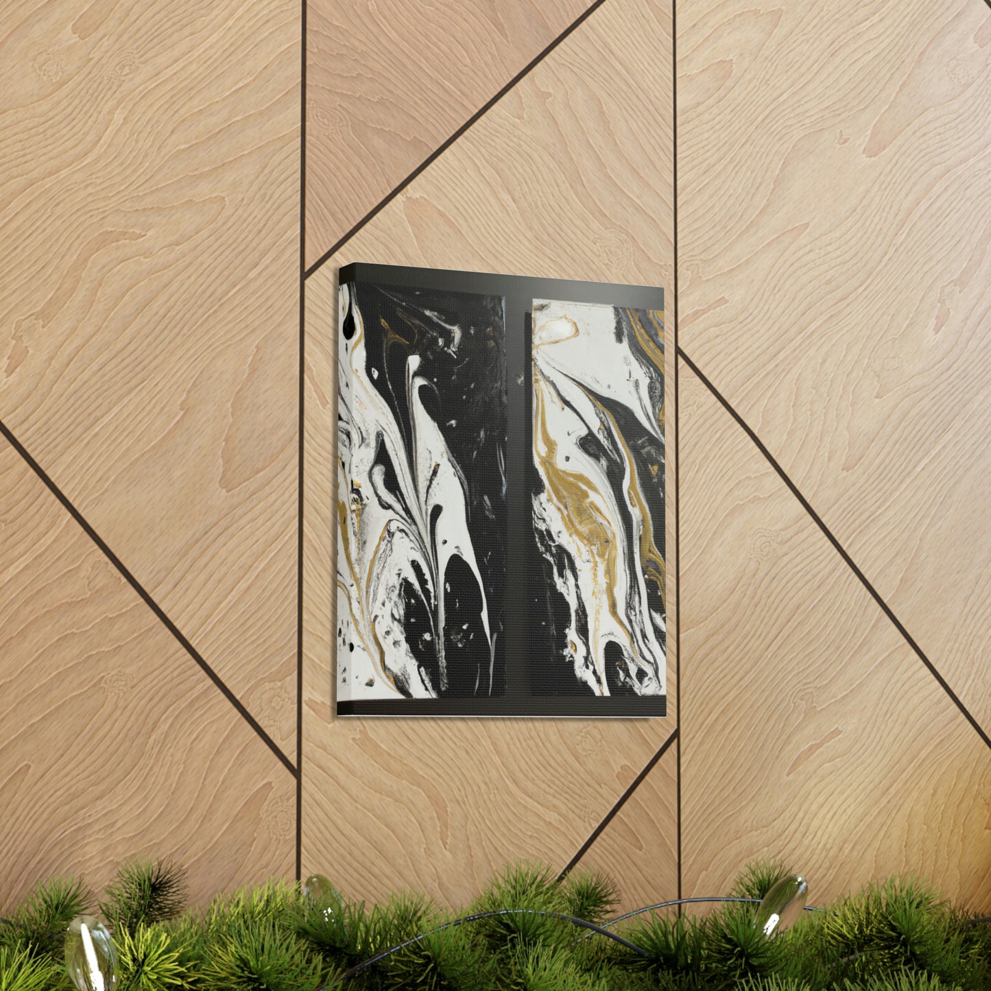 Gilded Liquid Chaos. - Canvas
