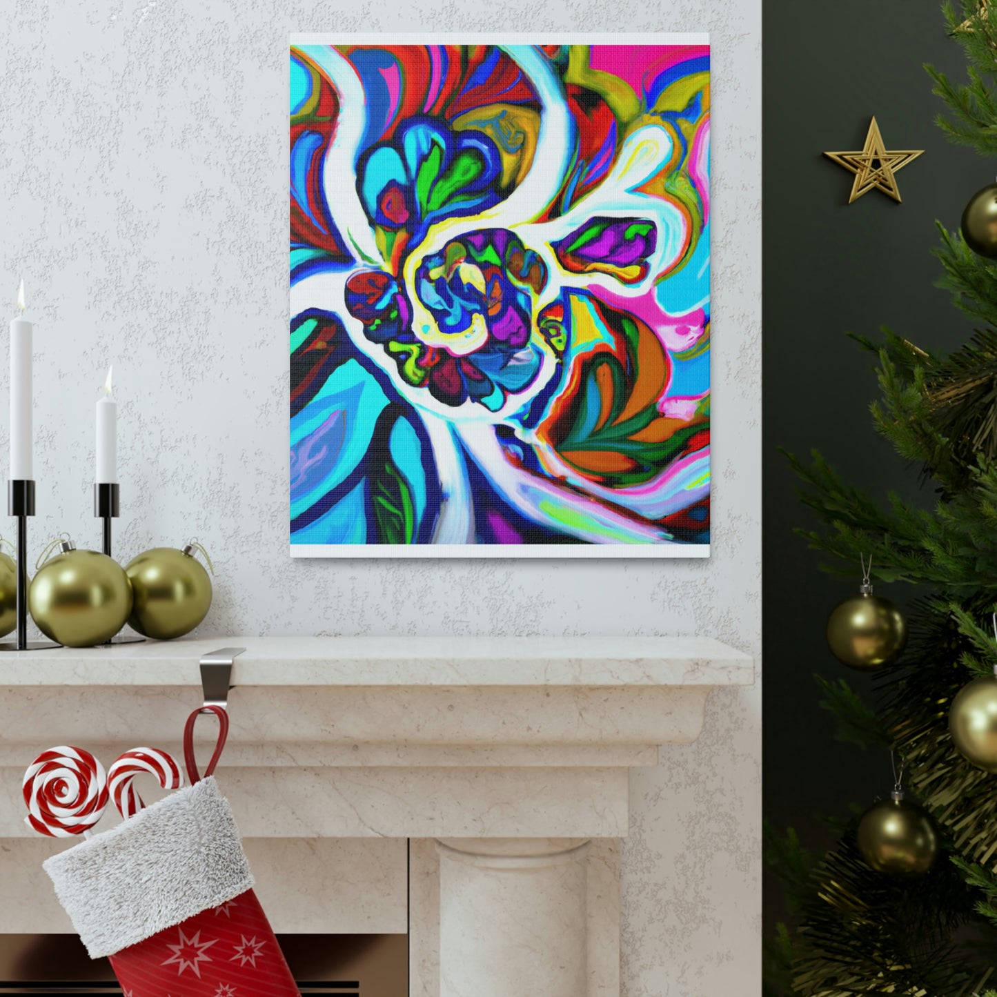 Psychedelic Bloom. - Canvas