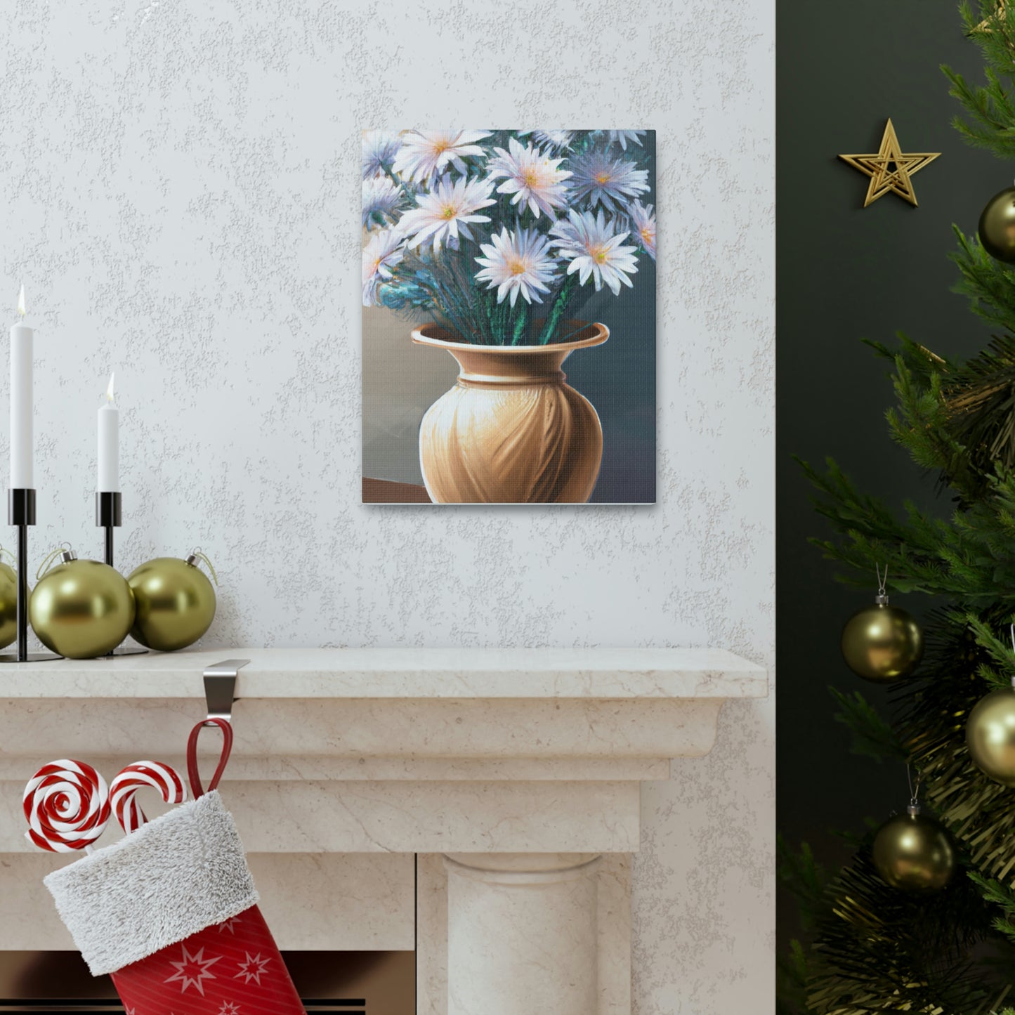 "Flower Vase Delight." - Canvas