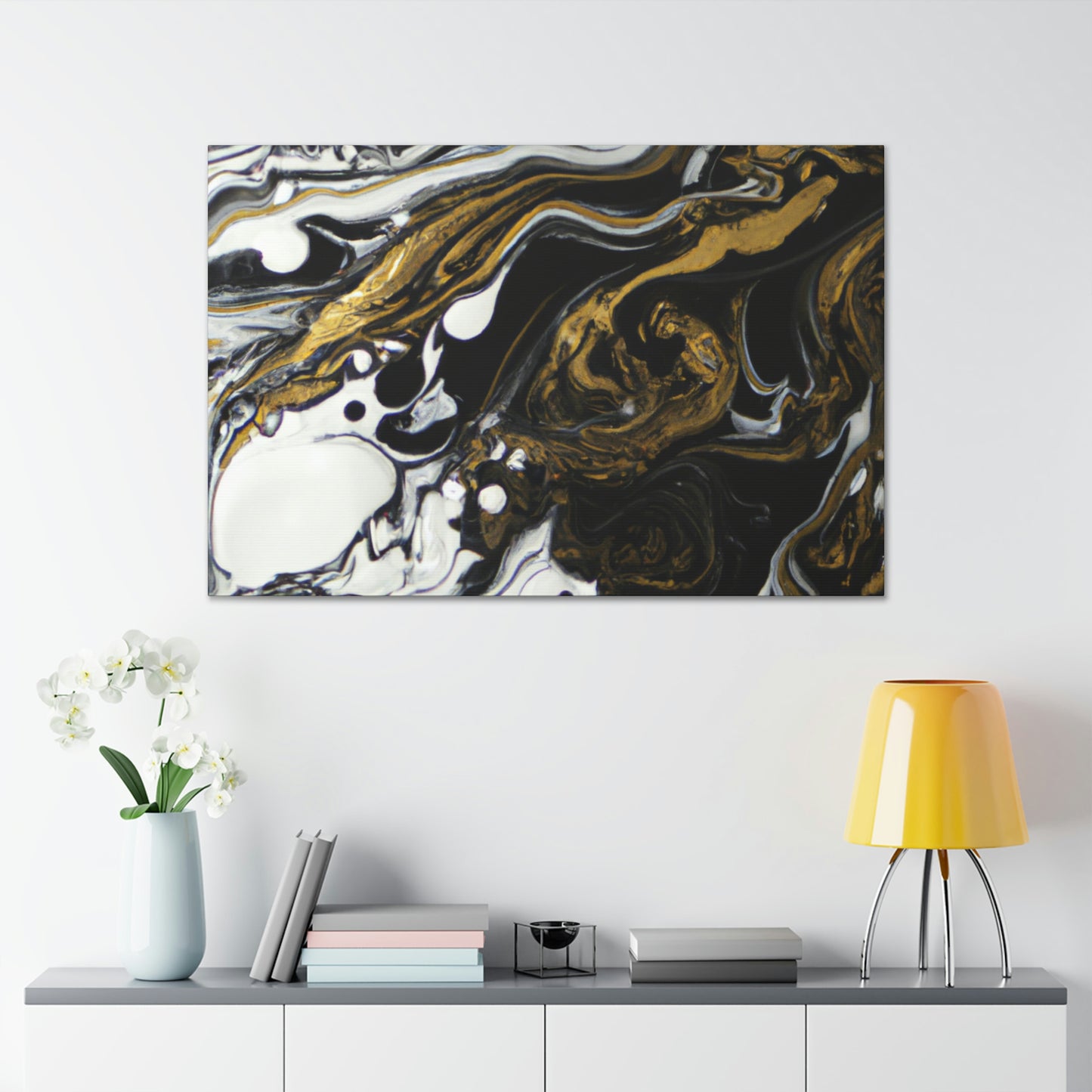 Neon Shadow Pour. - Canvas