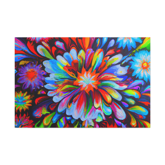 Vivid Floralscape. - Canvas