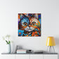Flower Cat. - Canvas