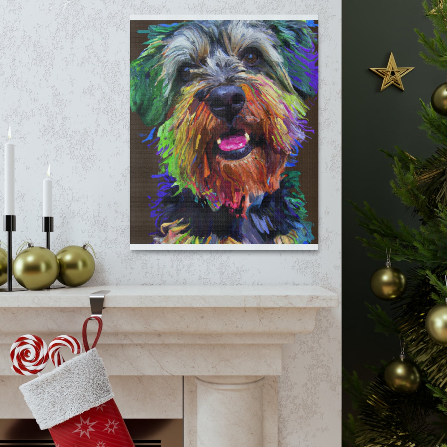 Canine Colorful. - Canvas