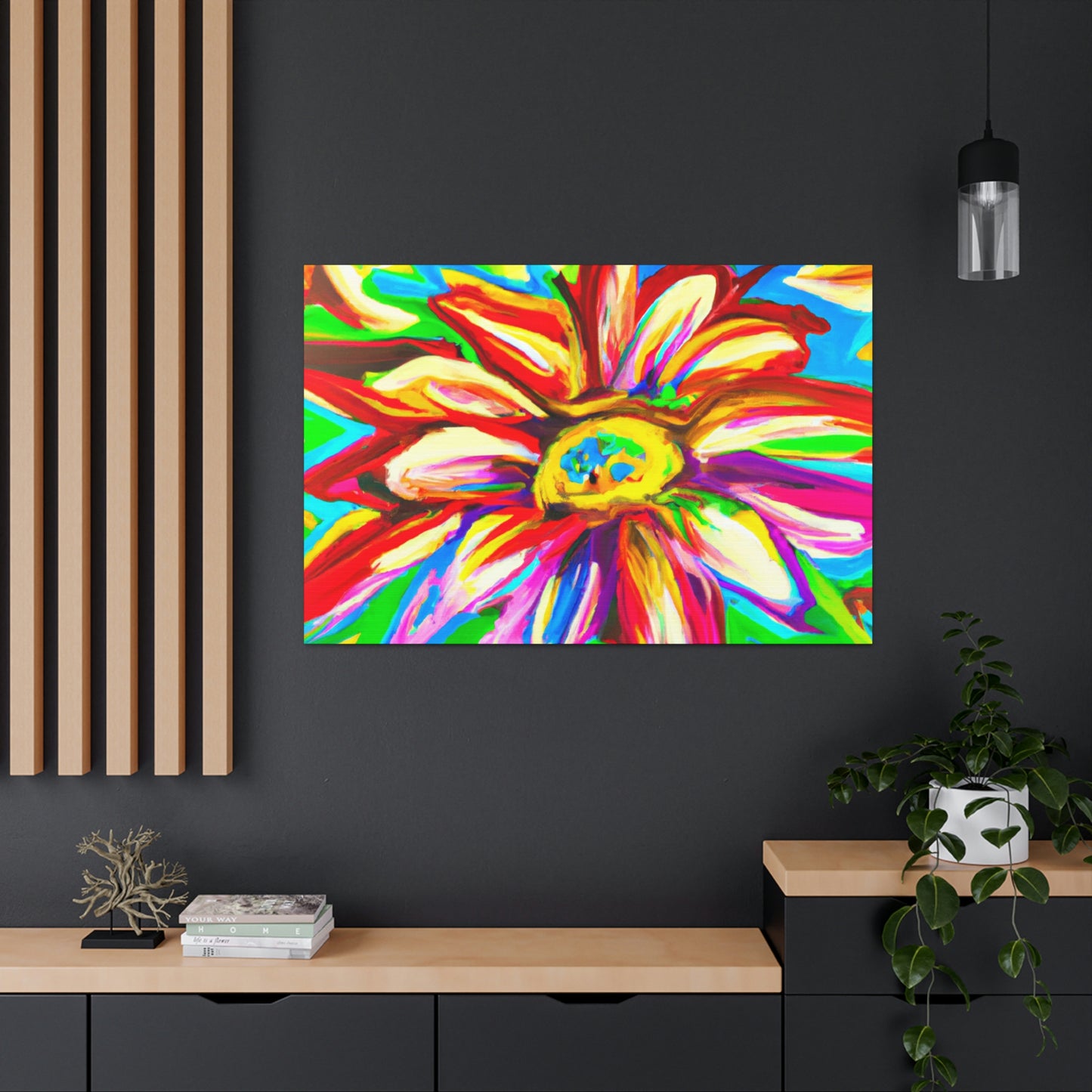 Vivid Floral Vibe. - Canvas