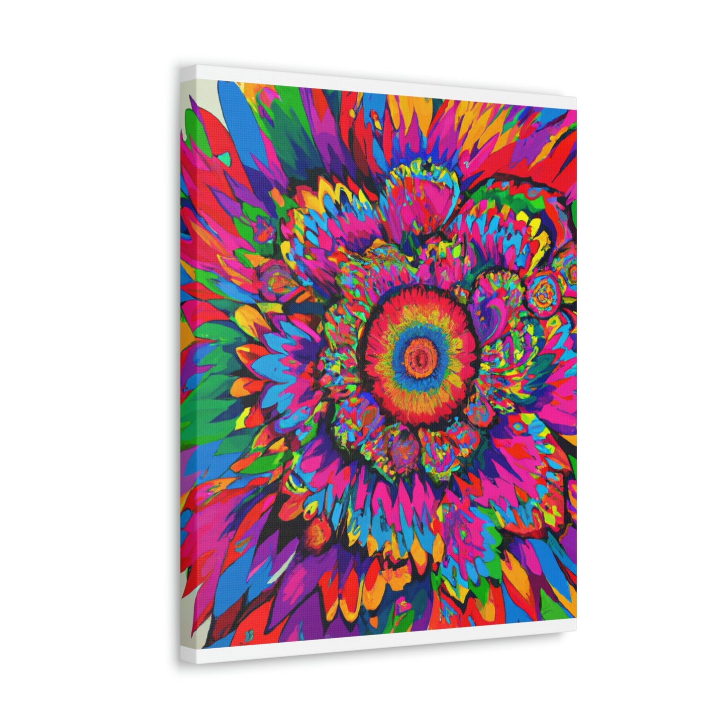 Vivid Floral Burst - Canvas
