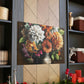 Floral Artistry Vase - Canvas