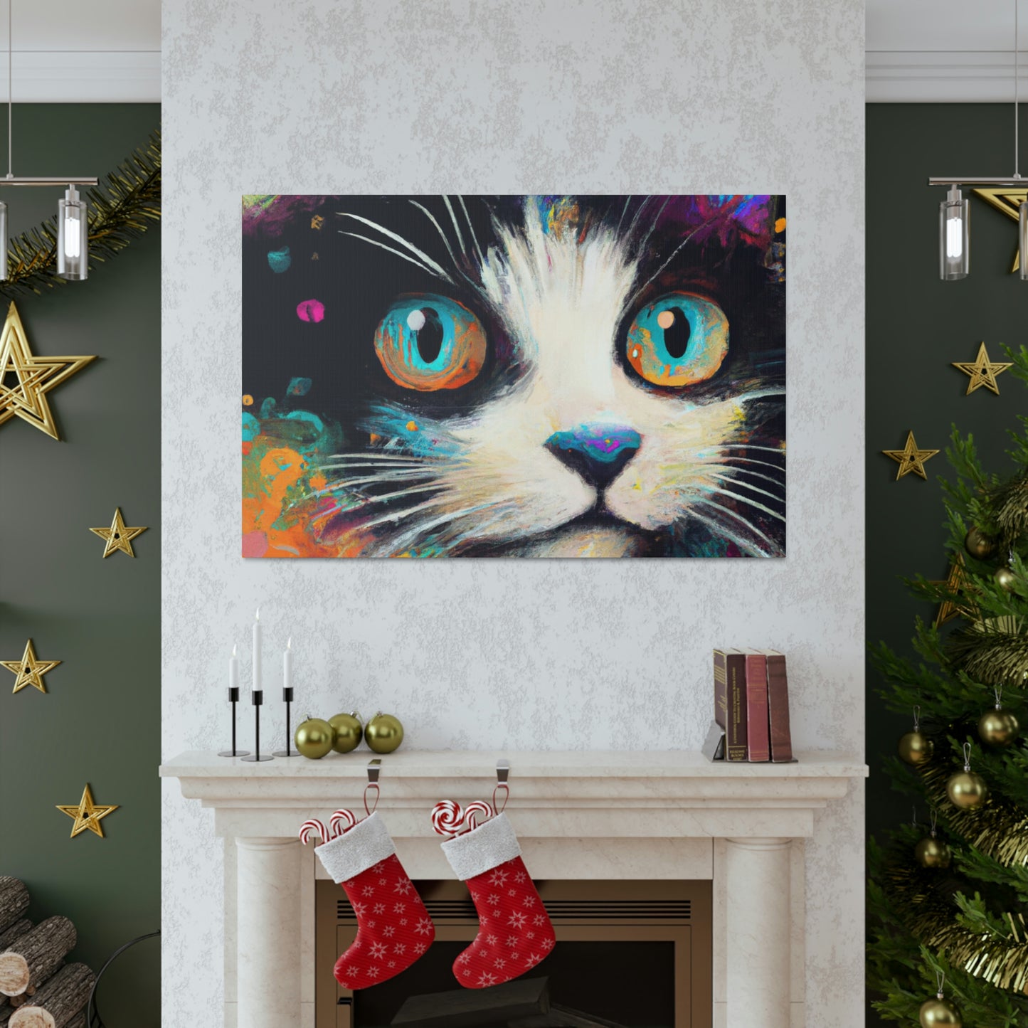 Feline Flourish. - Canvas