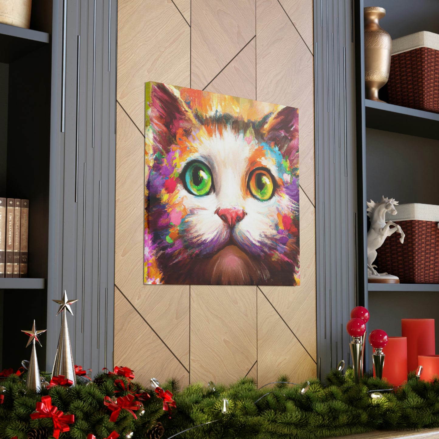Feline Floral - Canvas
