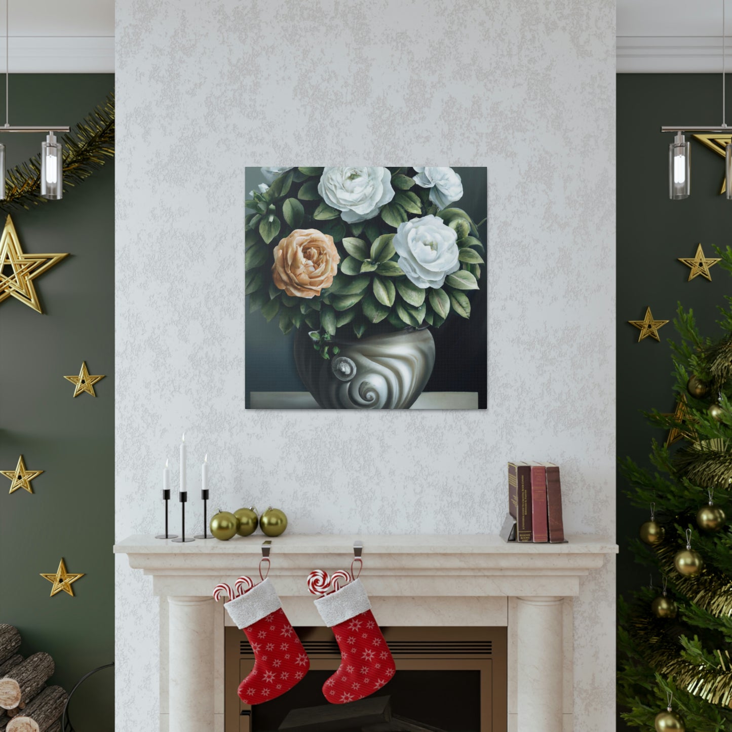 Glowing Floral Splendor. - Canvas