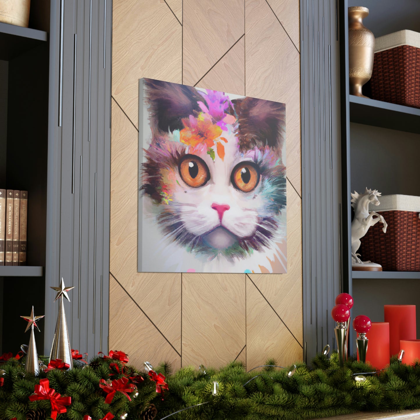 Floral Feline - Canvas