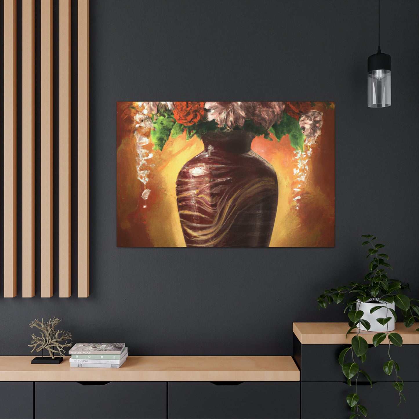 Floral Marvel Scene - Canvas