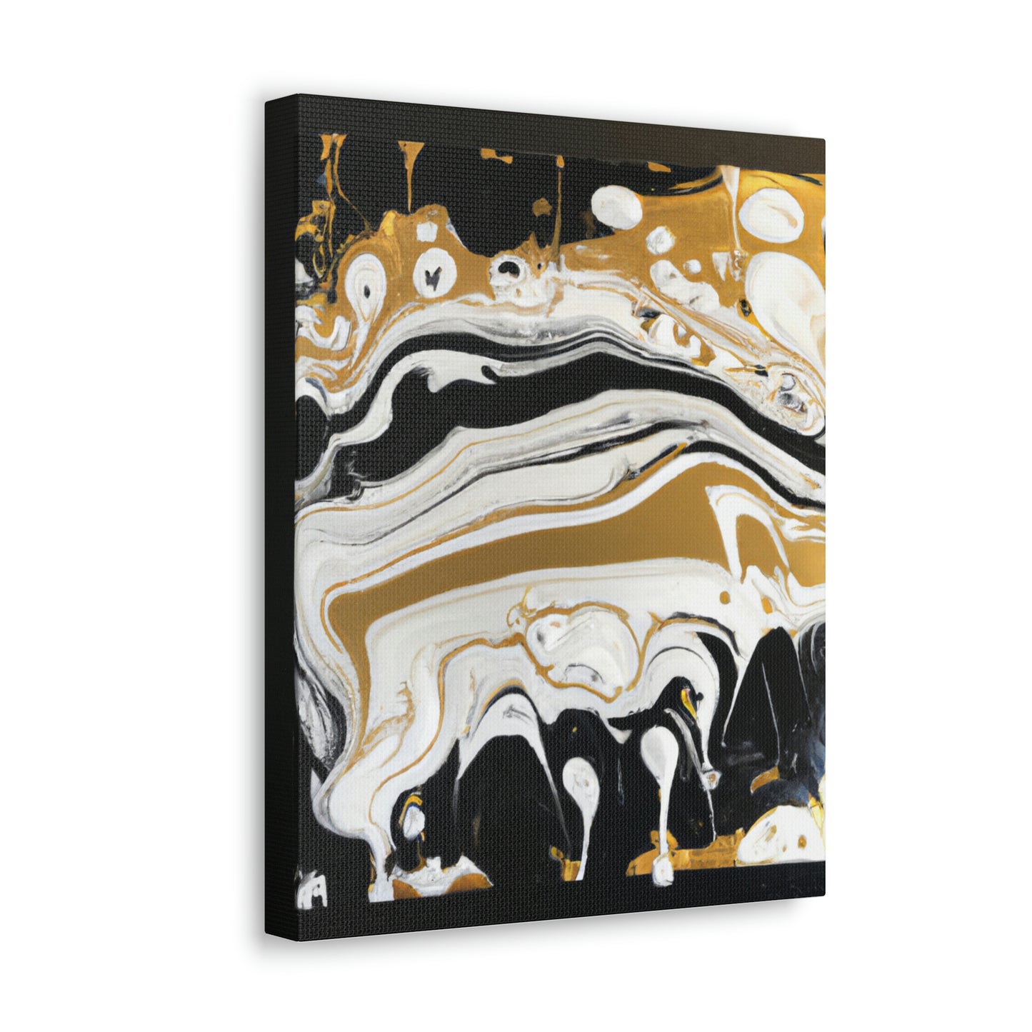 Golden Flux Swirls - Canvas