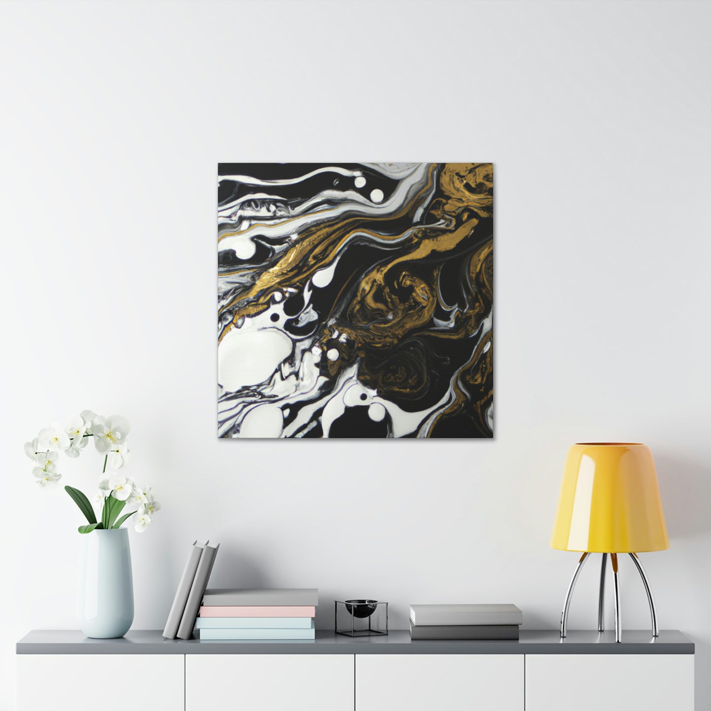 Neon Shadow Pour. - Canvas