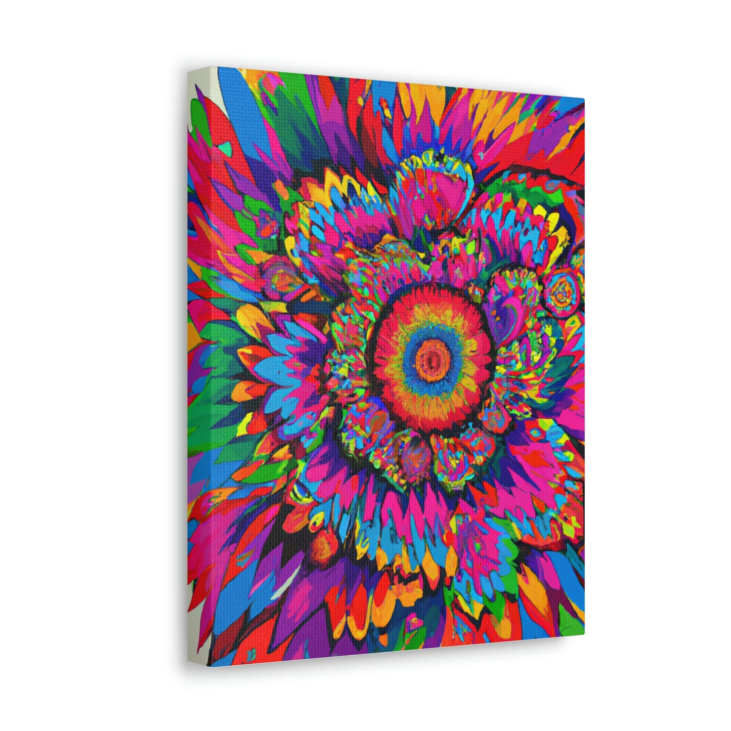 Vivid Floral Burst - Canvas