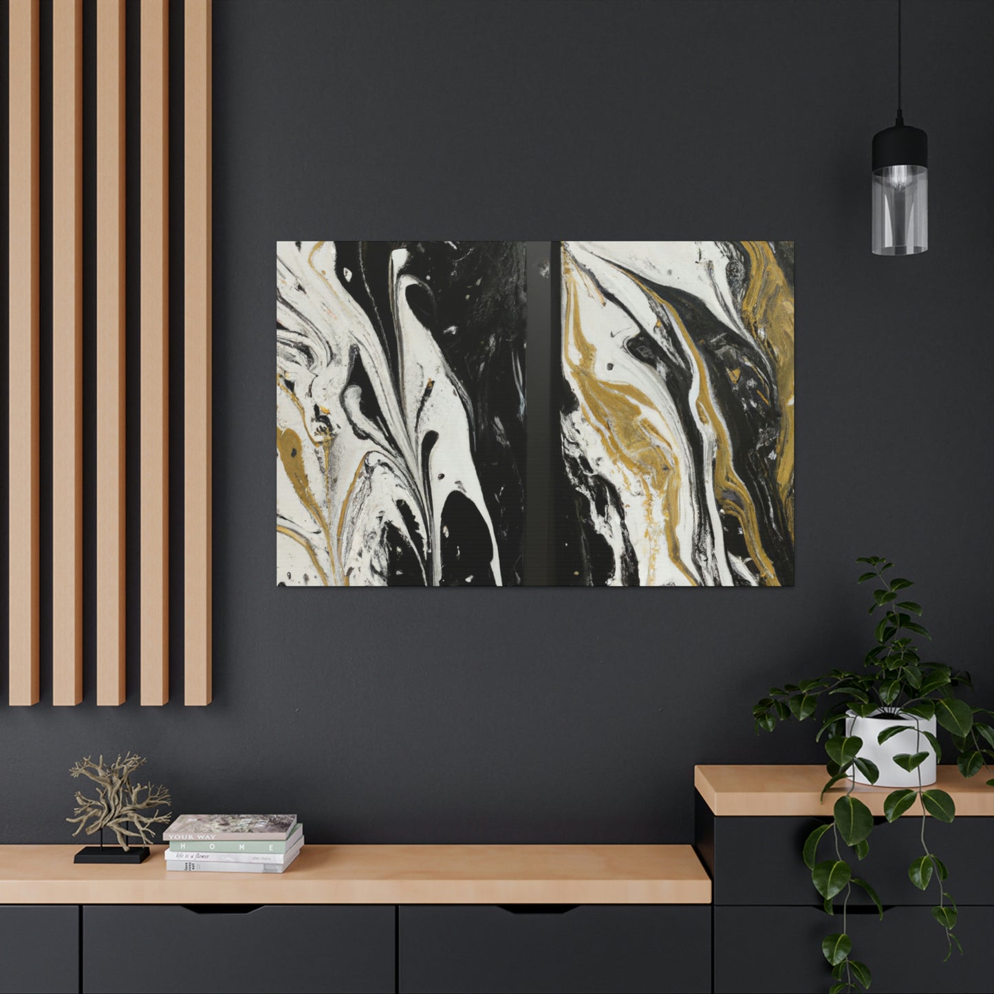 Gilded Liquid Chaos. - Canvas