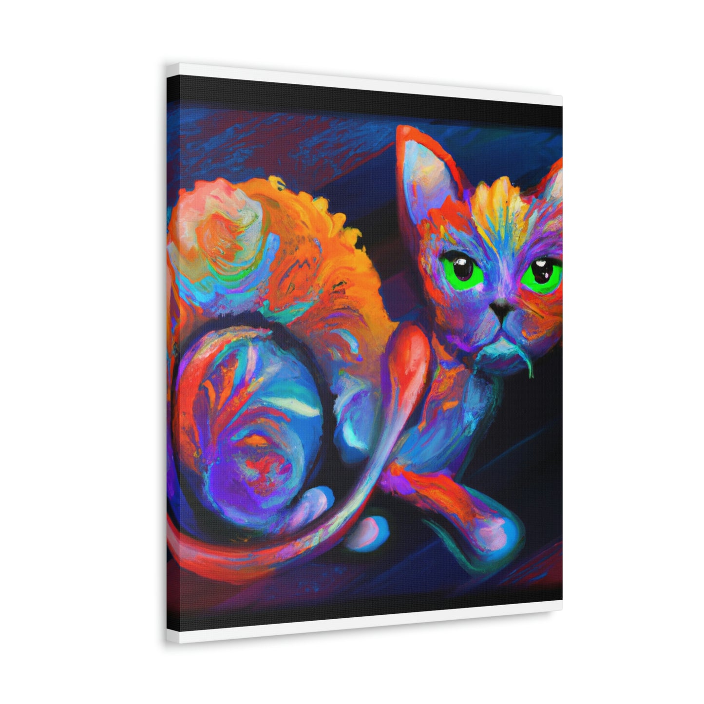 Feline Blooms. - Canvas