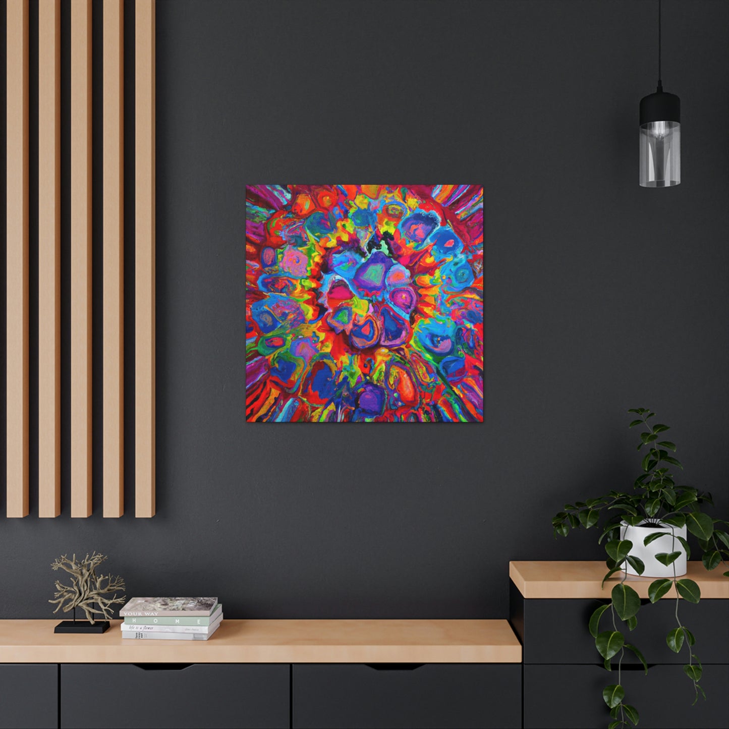 Trippy Floral. - Canvas