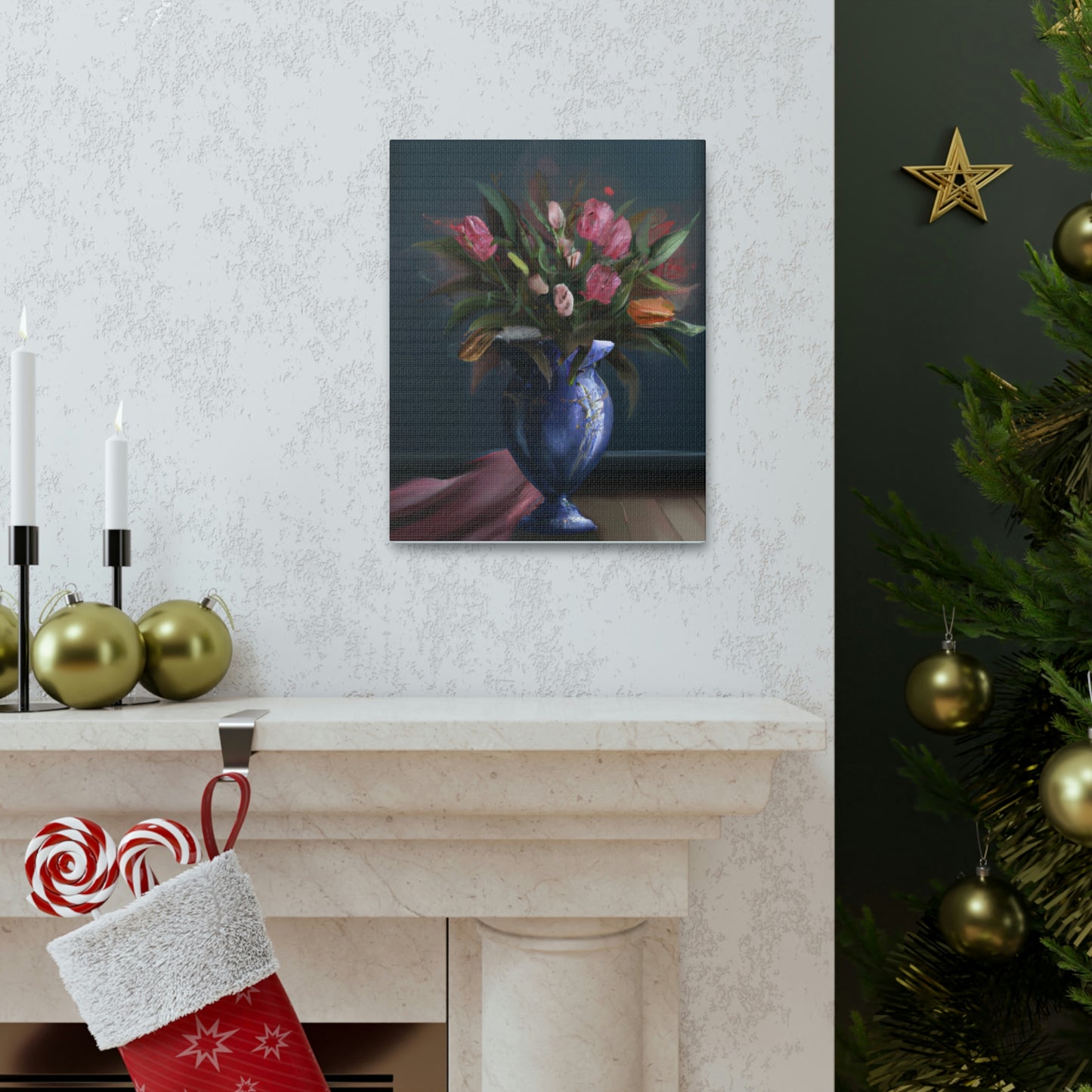 "Floral Finesse Flourish - Canvas