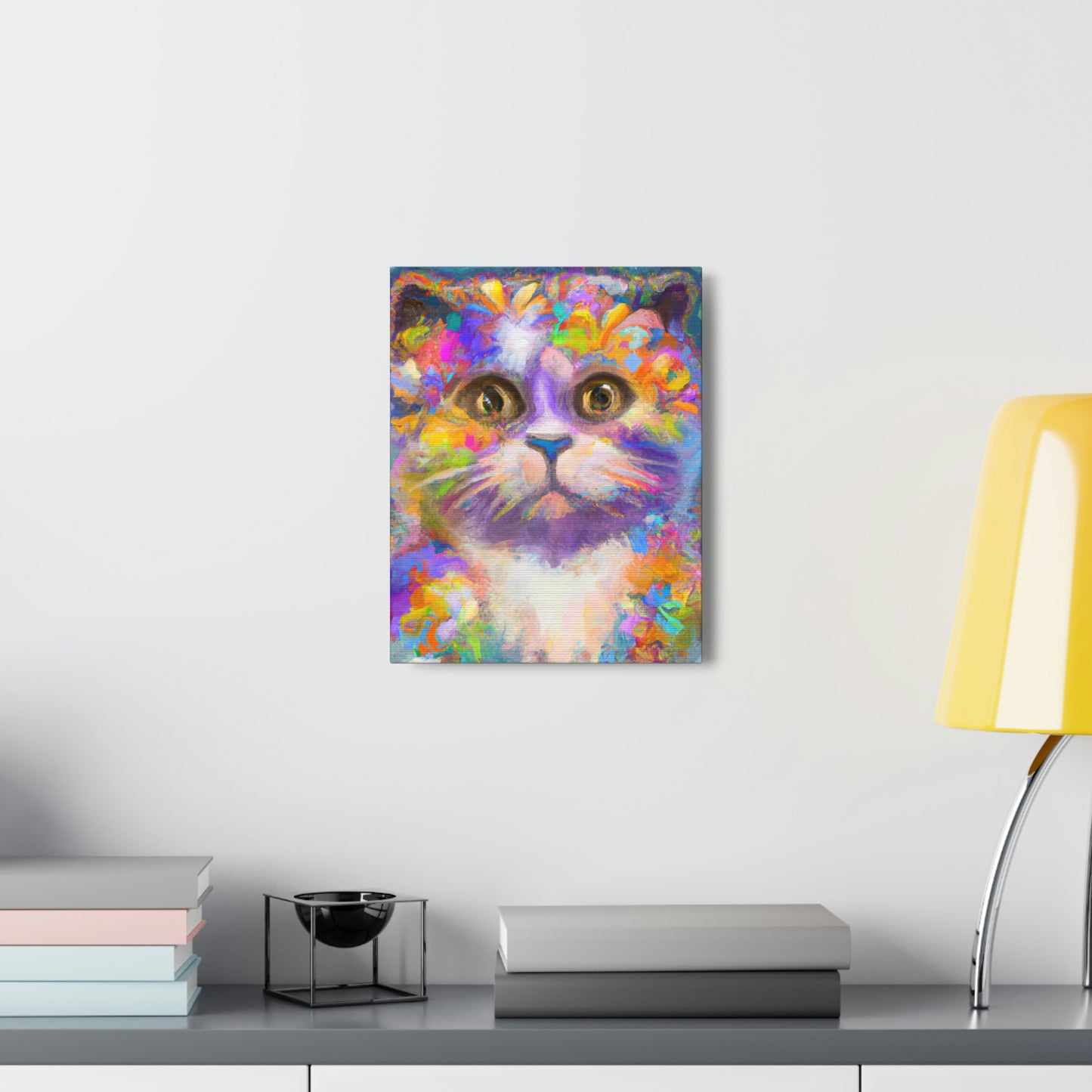 "Cat Rainbow". - Canvas