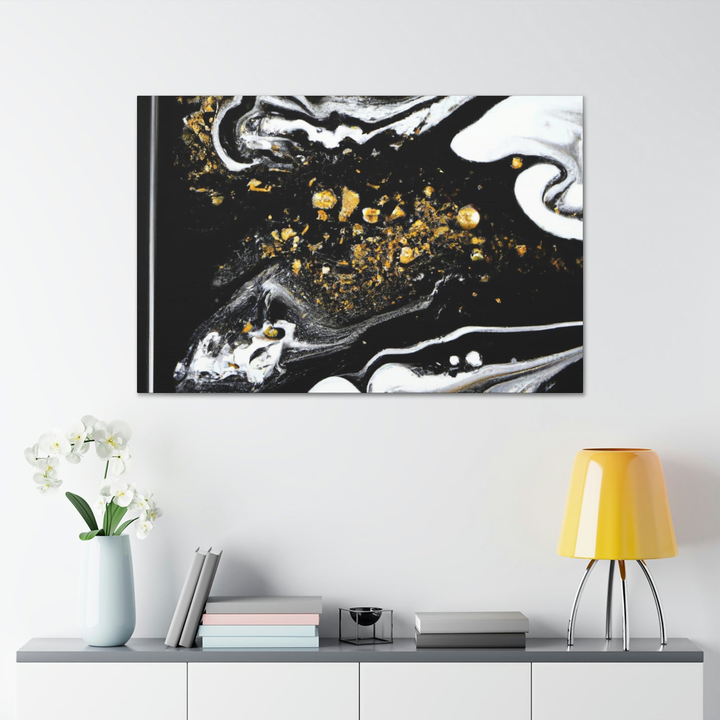 Golden Flow Fusion - Canvas