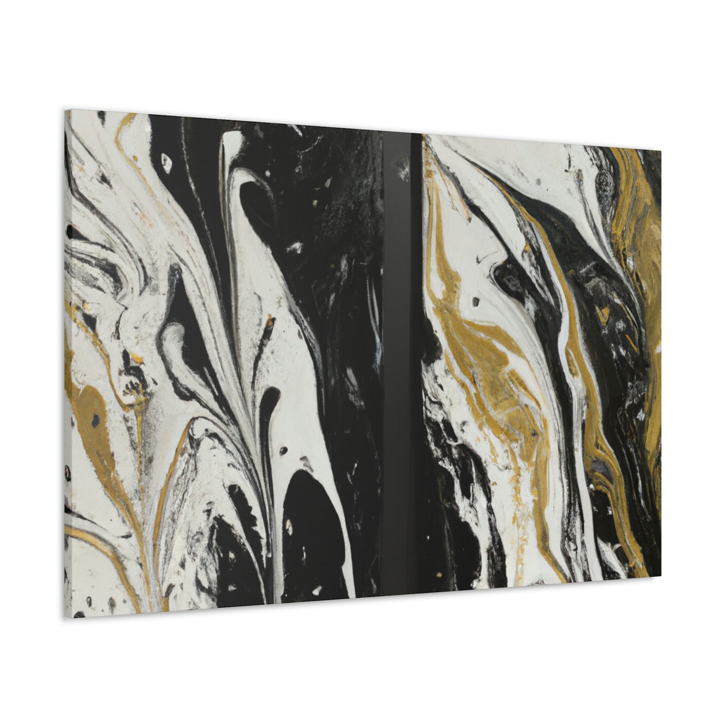 Gilded Liquid Chaos. - Canvas