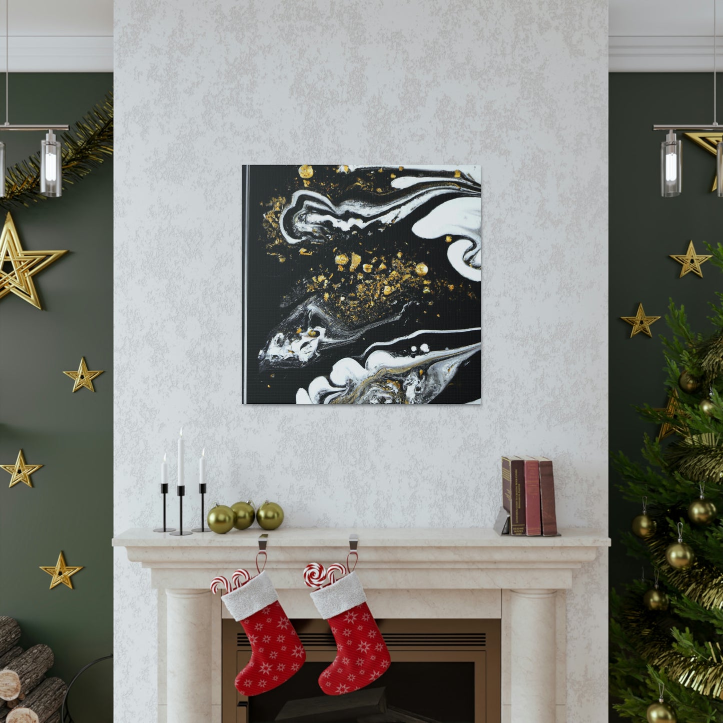Golden Flow Fusion - Canvas