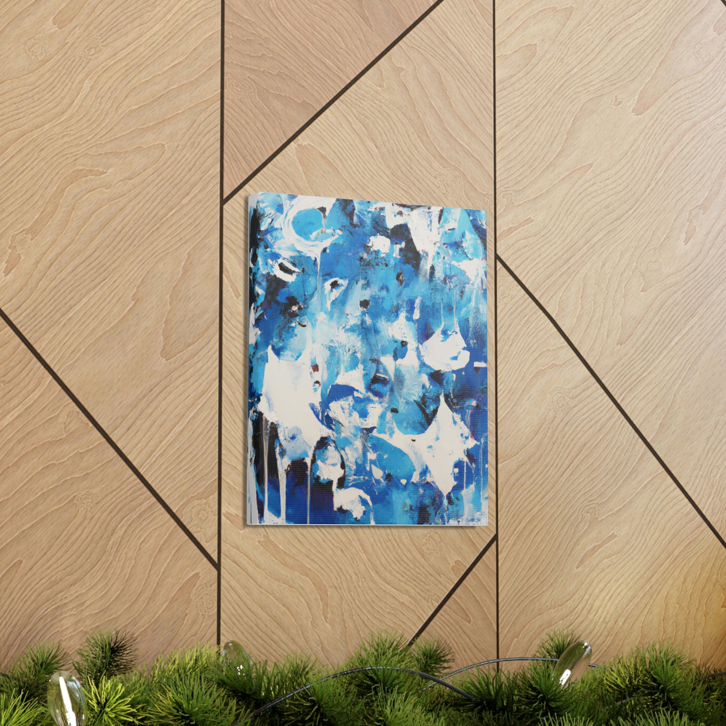 Blue Intricate Tiles - Canvas