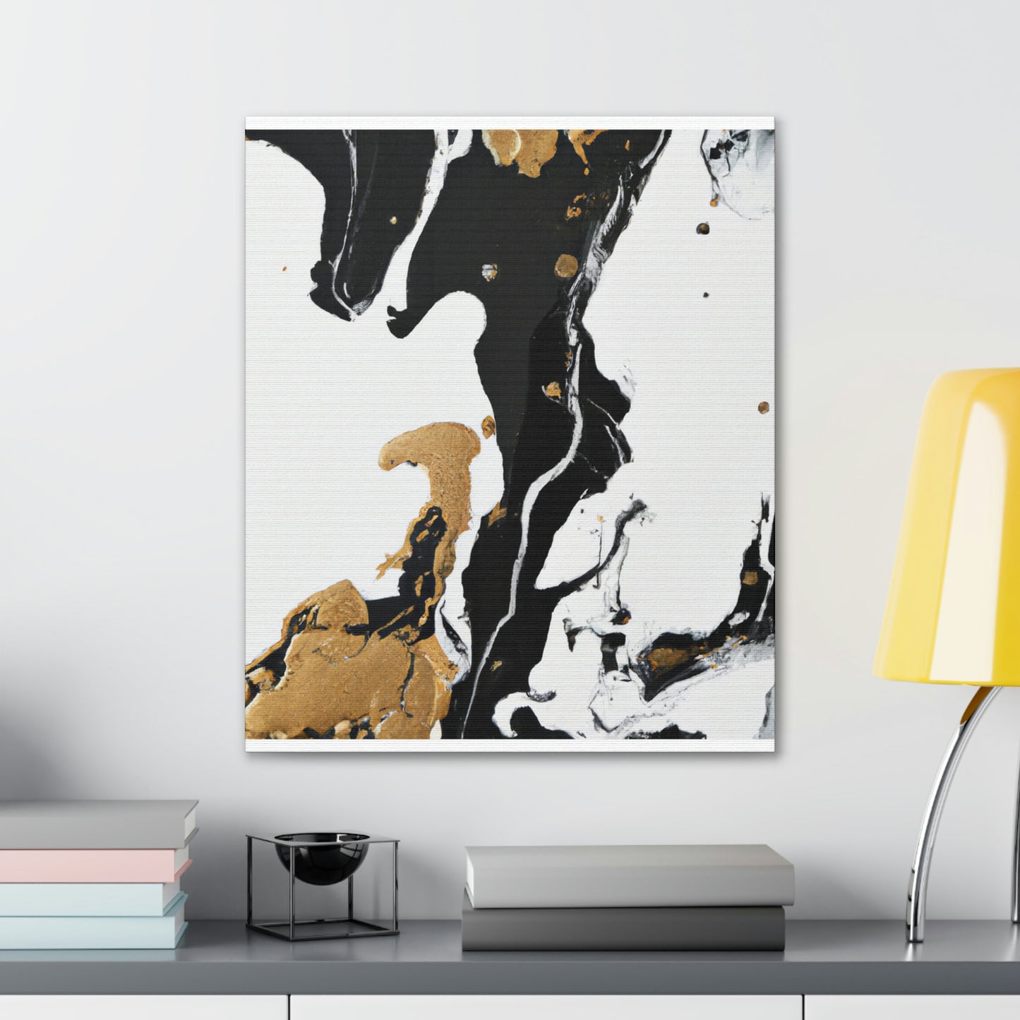 Midnight Gilded Bloom - Canvas