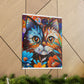 Flower Cat. - Canvas