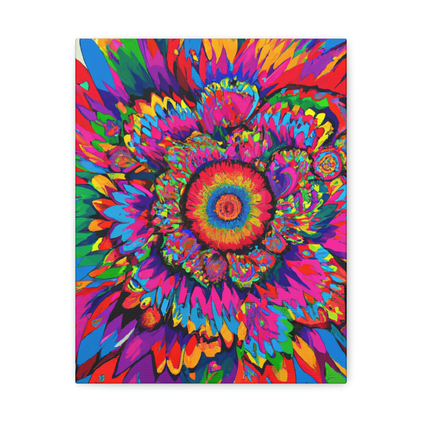 Vivid Floral Burst - Canvas