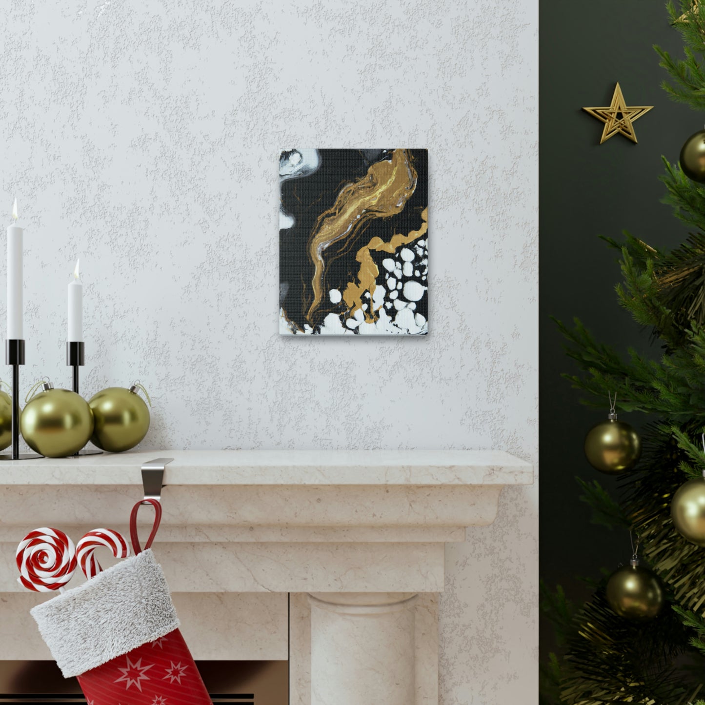 Glittering Ebony Cosmos - Canvas