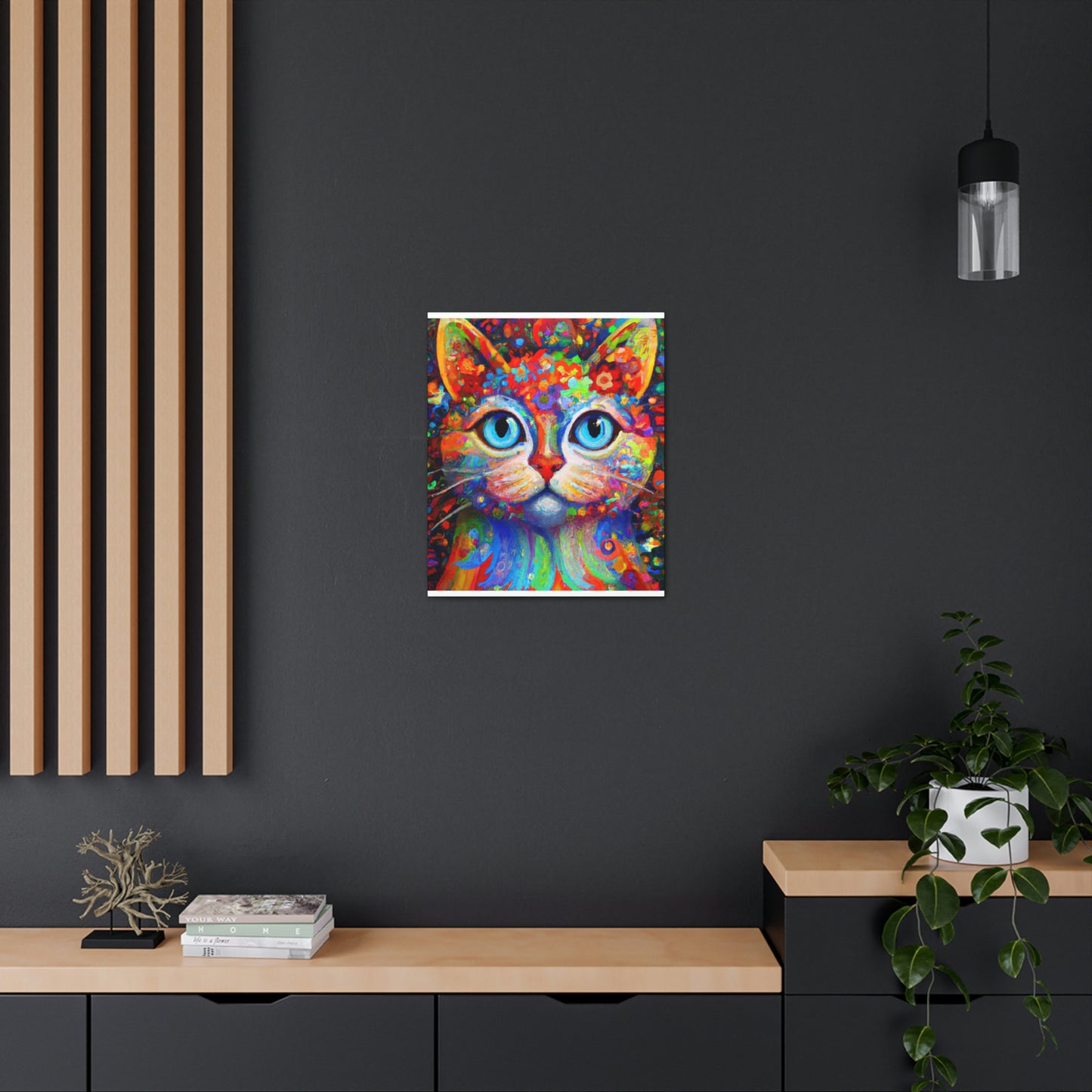 Floral Feline. - Canvas