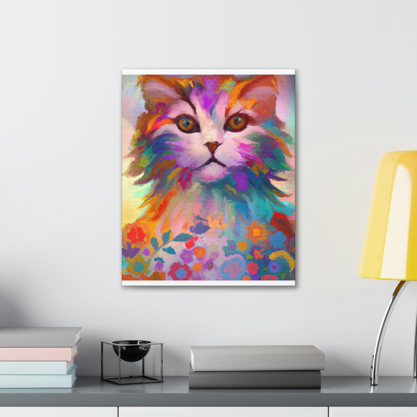 Floral Feline - Canvas