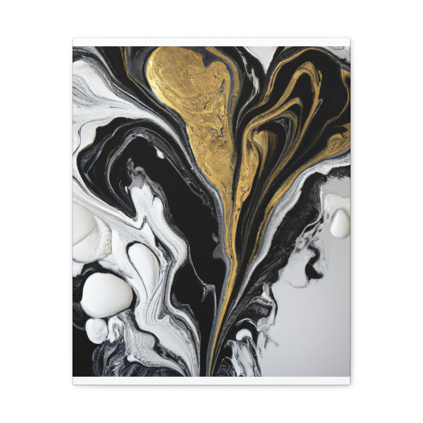 Golden Splatter Mosaic - Canvas