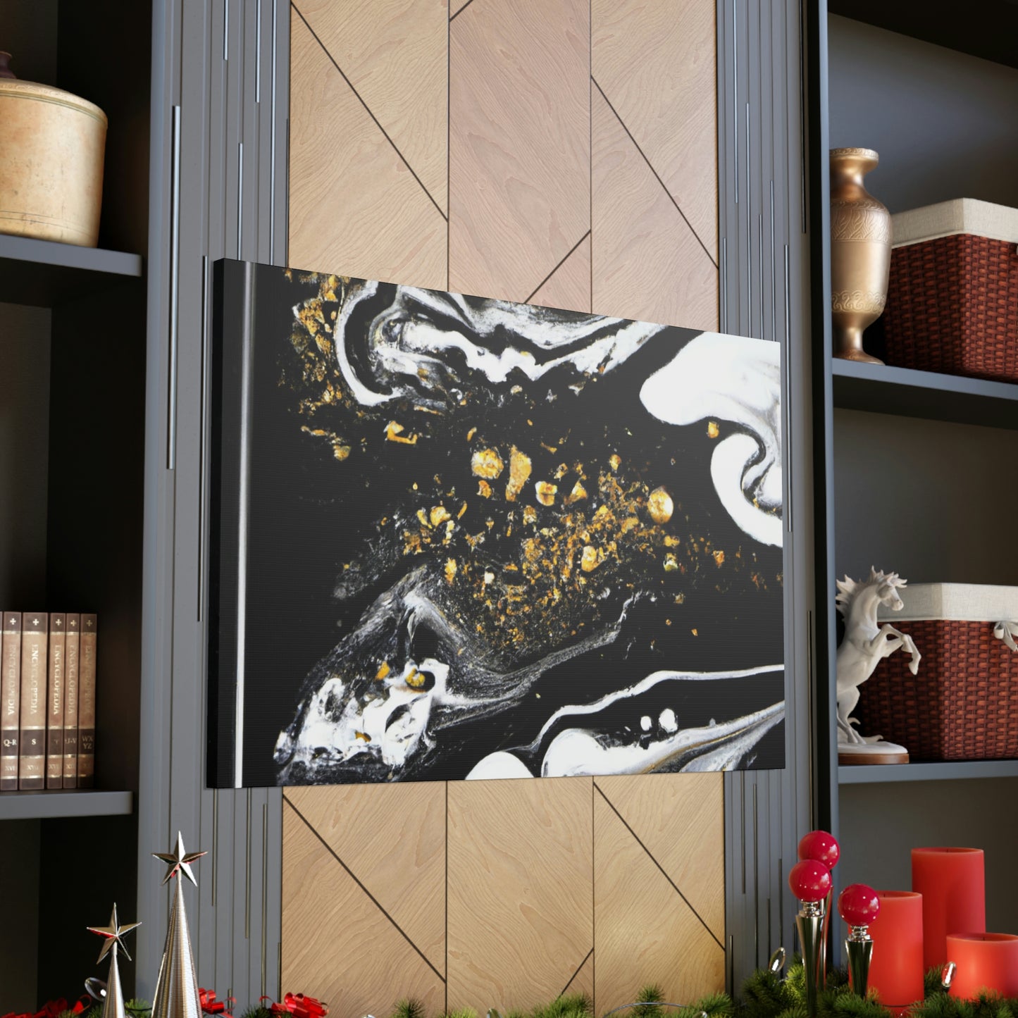 Golden Flow Fusion - Canvas